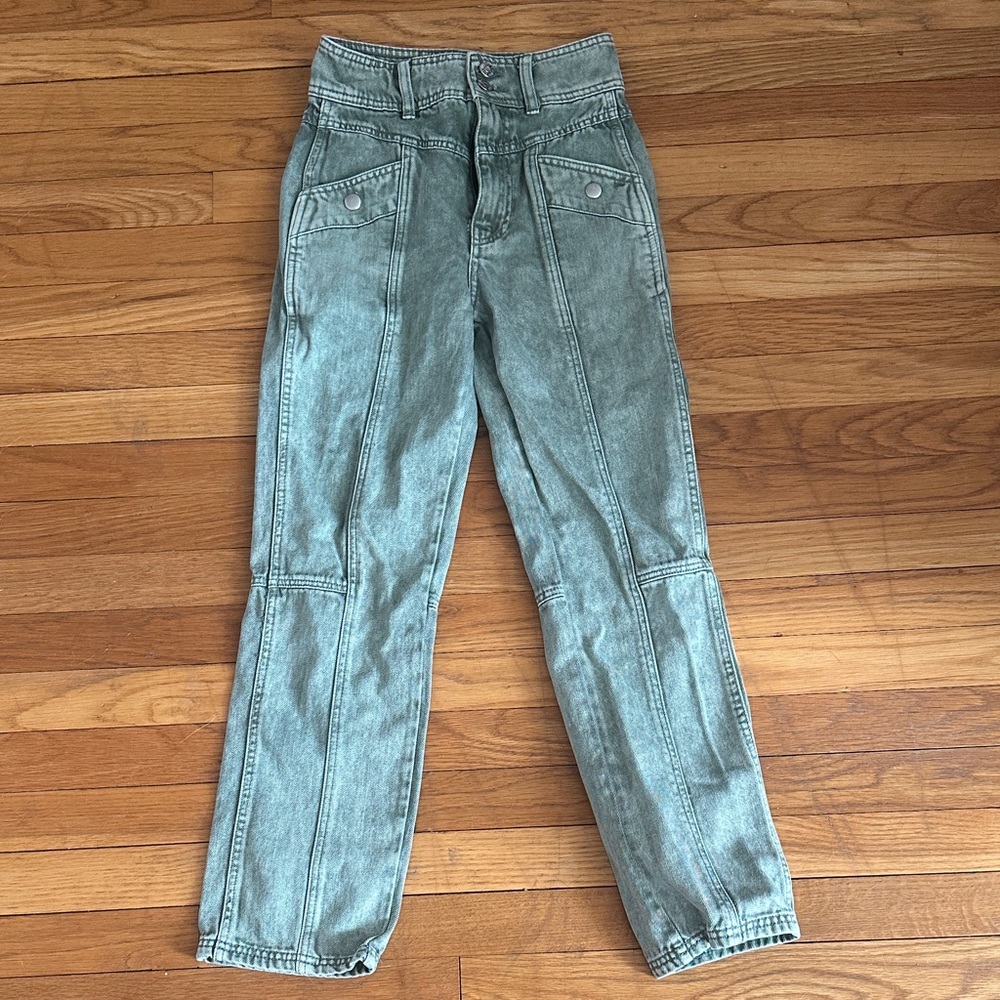 BDG High Waisted Green Pocket Jeans